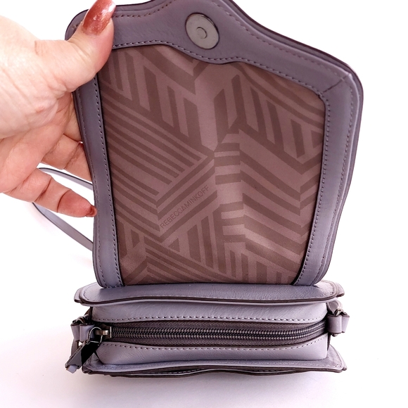 Rebecca Minkoff Mini Suki Lavender & Grey Crossbody Bag - Picture 9 of 15